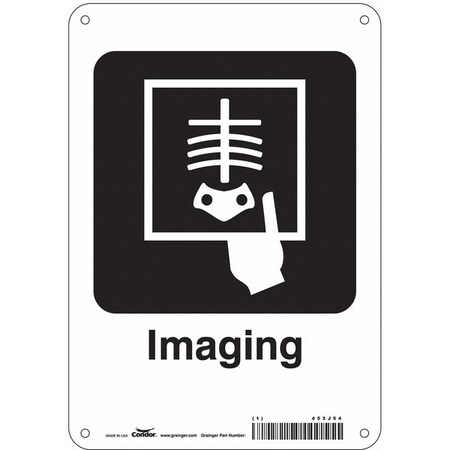 Condor Hospital Sign, Imaging, 7 in W x 10 in H, Horizontal Rectangle, Aluminum, 453J54 453J54