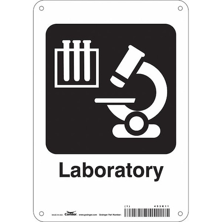 Condor Laboratory, 7 in W x 10 in H, Horizontal Rectangle, Aluminum, 453K11 453K11