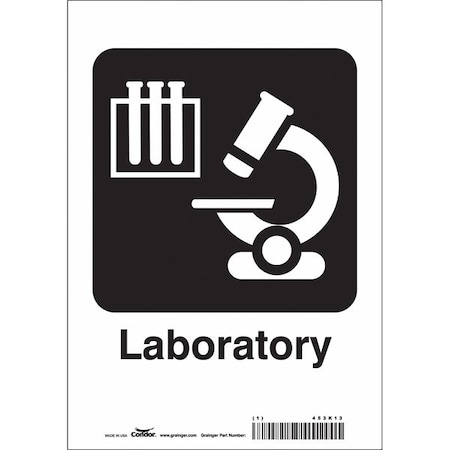 Condor Laboratory, 7 in W x 10 in H, Horizontal Rectangle, Vinyl, 453K13 453K13