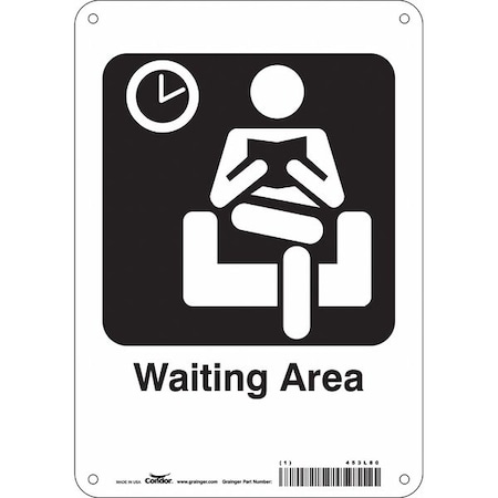 Condor Waiting Area, 7 in W x 10 in H, Horizontal Rectangle, Aluminum, 453L80 453L80