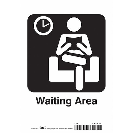 Condor Waiting Area, 7 in W x 10 in H, Horizontal Rectangle, Vinyl, 453L82 453L82