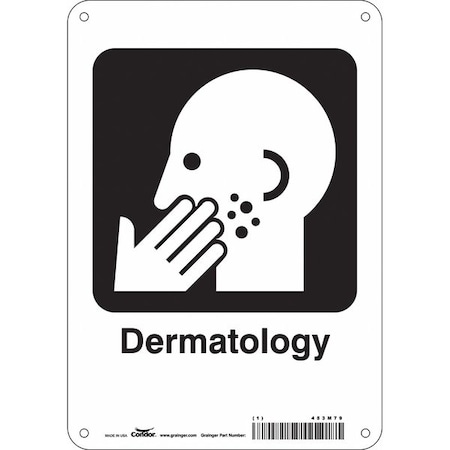 Condor Dermatology, 7 in W x 10 in H, Horizontal Rectangle, Aluminum, 453M79 453M79