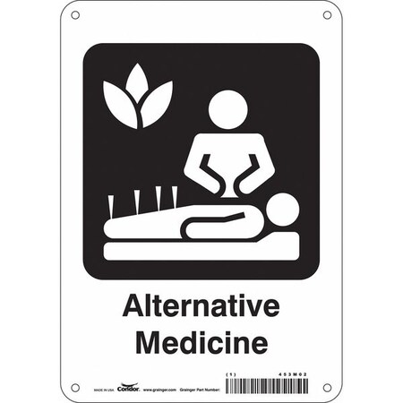 Condor Alternative Medicine, 7 in W x 10 in H, Horizontal Rectangle, Aluminum, 453M02 453M02
