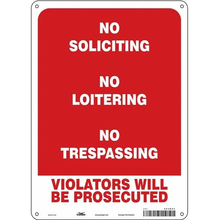 Condor Security Sign, 14 in H, 10 in W, Aluminum, Vertical Rectangle, English, 453N54 453N54