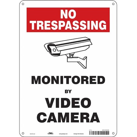 Condor Security Sign, 14" H, 10" W, Plastic 453N68