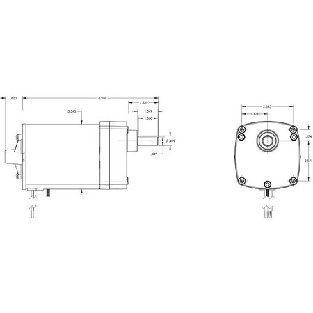 Dayton AC Gearmotor, 50 in-lb Max. Torque, 29 RPM Nameplate