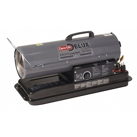 Dyna-Glo Portable Oil and Kerosene Torpedo Heater, 80,000 BtuH, #1 Diesel, #1 Fuel Oil, K-1 Kerosene, 5 gal KFA80DGD
