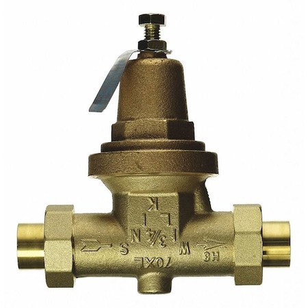 Wilkins Valve, 3/4" Pipe Size, Bronze, 6"L, Standard 34-70XLDUC