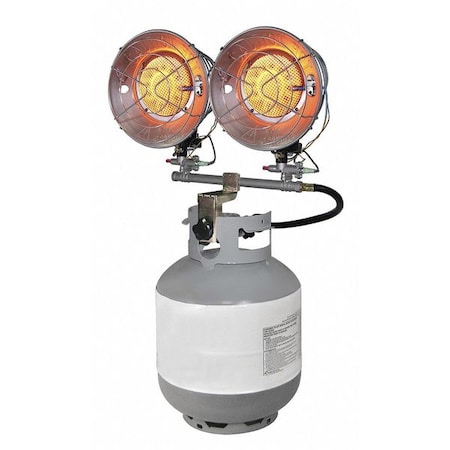 Dyna-Glo Portable Gas Tank-Top Heater, Liquid Propane, Standing Pilot, 6 15/32 in Wx 17 1/2 in L TT30CDGP
