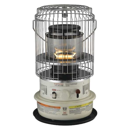 Dyna-Glo Portable Kerosene Radiant Floor Heater, 10,500 BtuH, Kerosene, 500 sq ft Heat Area 0.8 gal WK11C8