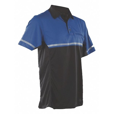 Tru-Spec Tactical Polo Shirt, 100% Polyester, Button, 1 Pocket(s), Royal Blue, 4XL 4550