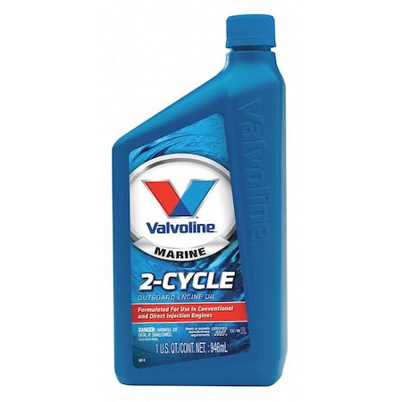 Valvoline Cycle-2 Oil, 1 qt. Size, Bottle, Green 822386
