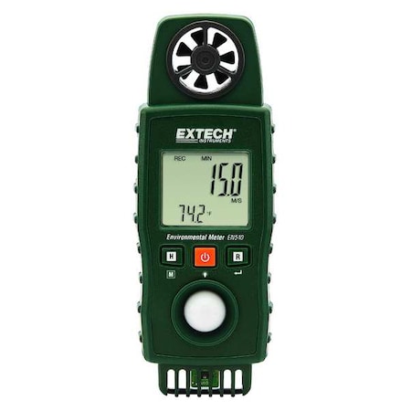 Extech Environmental Meter, 0.9 to 44.7 mph EN510