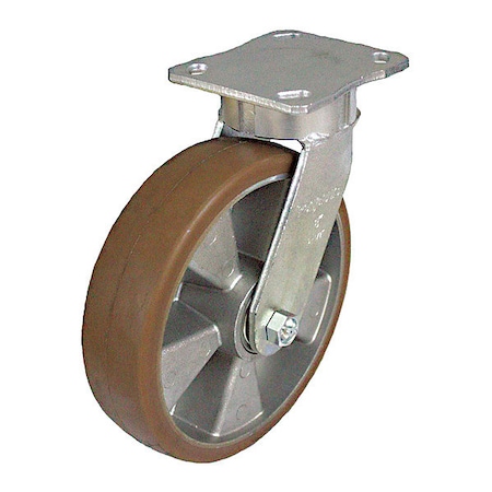 Zoro Select Plate Caster, 1766 lb. Load, Brown Wheel P25S-ALB 200K-16-H10-01