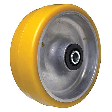 Zoro Select Caster Wheel, 1100 lb. Load, Yellow Wheel P-UA-050x020/050R