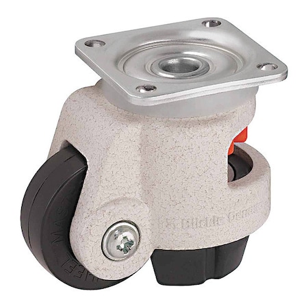Leveling Caster, 2200 lb.Load, Black Wheel