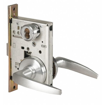 Best Door Lever Lockset, Mechanical, Office 45H7A16H626RH