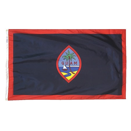 Annin Flagmakers Country Flag, Seal of Guam, 3 ft. H GU-O-3X5