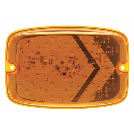Federal Signal Warning Light, Amber, 12V DC, Variable FPM, Not Applicable Dia. FR6-ARROW