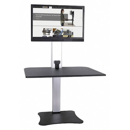 Victor Technology Electric Single Monitor Standing Desk Electric Sit-Stand Desk, 23 in D X Yes H, 28 in W X DC400