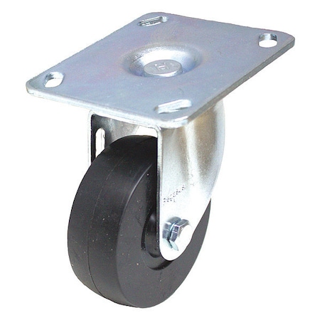 Zoro Select Plate Caster, 250 lb. Ld Rating, Swivel P12S-HR035D-P3