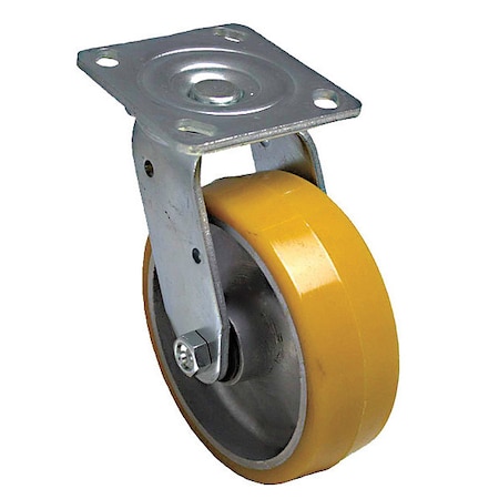 Zoro Select Plate Caster, 1250 lb. Ld Rating, Swivel P21S-UA060R-14
