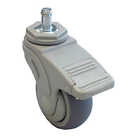 Zoro Select Stem Caster, 165 lb. Load Rating, Swivel P17S-RP030K-SG1-TB