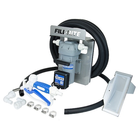 Fill-Rite Electric Operated Drum Pump, 12VDC, 8 Max. Flow Rate , 1/4 HP, 3/4" Inlet DF012CMN520