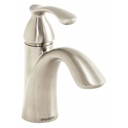 Speakman Single Handle Single Hole Mount, 1 Hole Mid Arc Bathroom Faucet, Brushed Nickel SB-2011-E-BN