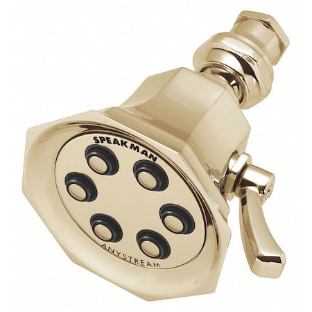Speakman Shower Head, Polished Brass, Wall S-2255-PB-E2