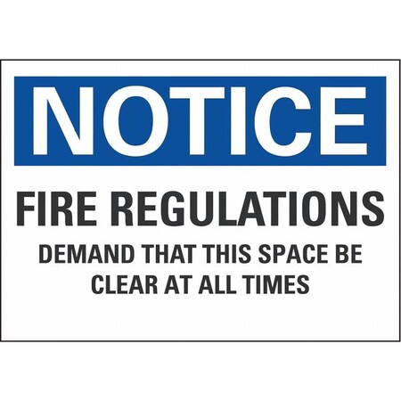 Lyle Notice Sign, 7" H, 10" W, Non-PVC Polymer, Vertical Rectangle, English, LCU5-0271-ED_10x7 LCU5-0271-ED_10x7