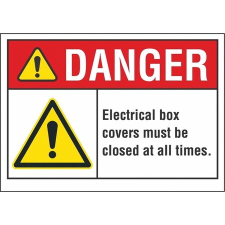 Lyle Electrical Panel Danger Label, 10 in Height, 14 in Width, Polyester, Horizontal Rectangle, English LCU4-0071-ND_14X10