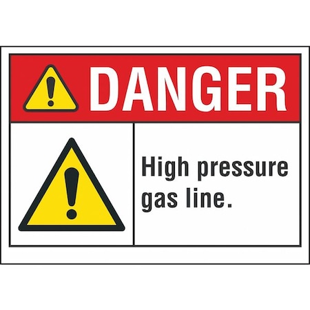 Lyle Danger Sign, 10 in H, 14 in W, Non-PVC Polymer, Horizontal Rectangle, English, LCU4-0076-ED_14x10 LCU4-0076-ED_14x10
