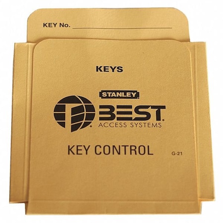 Best Key Authorization Card, Paper, For Keys G21