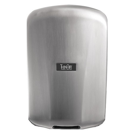 Excel Dryer Automatic Hand Dryer, 14 sec Dry, 68 to 74, 110 to 120V AC, Silver, Brushed TA-SB-110-120V