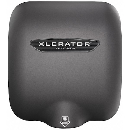 Excel Dryer Automatic Hand Dryer, 8 sec Dry, 68 to 76, 110 to 120V AC, Gray, Textured Graphite XL-GR-1.1N-110-120V