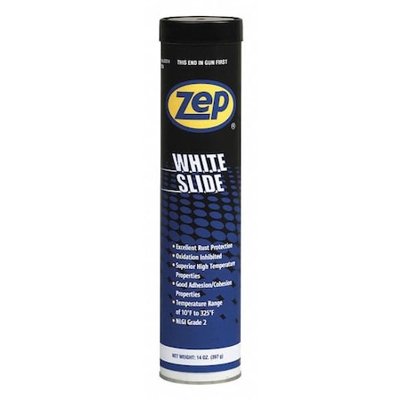 Zep Lubricant, 14 oz, Cartridge, Aluminum, White 301405