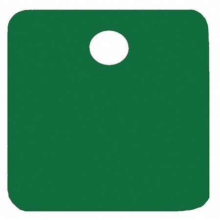 Zoro Select Blank Tag, Aluminum, 2 in H x 2 in W, Green, Square, 25 PK 43751