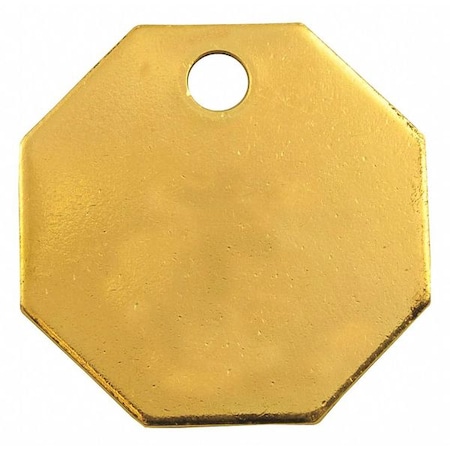 ZORO SELECT Tag, Brass, Yl, 1-1/4" H x 1-1/4" W, PK100 41527