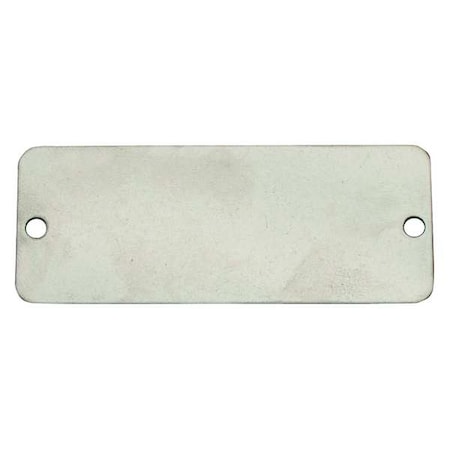 Zoro Select Blank Tag, Aluminum, 1 in H x 3 in W, Silver, Rectangle, 100 PK 41291