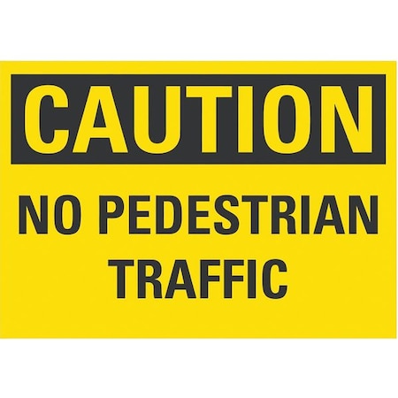 Lyle Caution Sign, 10 in H, 14 in W, Plastic, Horizontal Rectangle, English, LCU3-0279-ED_14x10 LCU3-0279-ED_14x10