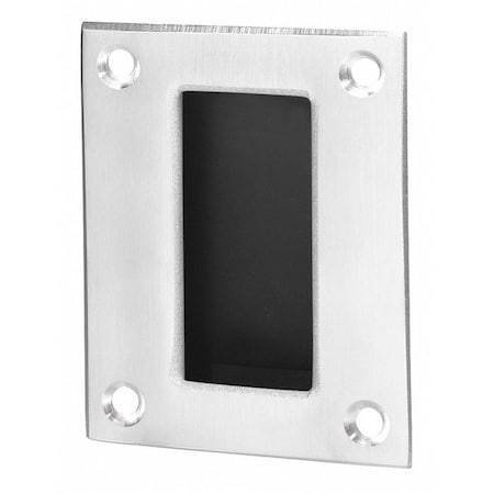 Rockwood Flush Door Pull, 4" W x 5" L D89 US26D