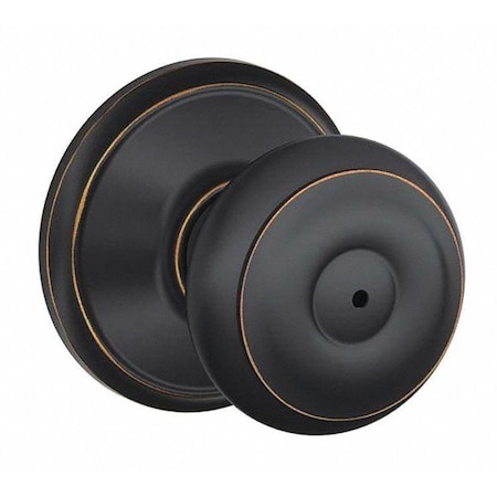 Schlage Residential Knob Lockset, Aged Bronze / Bright Chrome F40 GEO 716X625