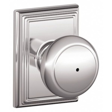 Schlage Residential Knob Lockset, Bright Chrome, Privacy, Gr 2 F40 AND 625 ADD