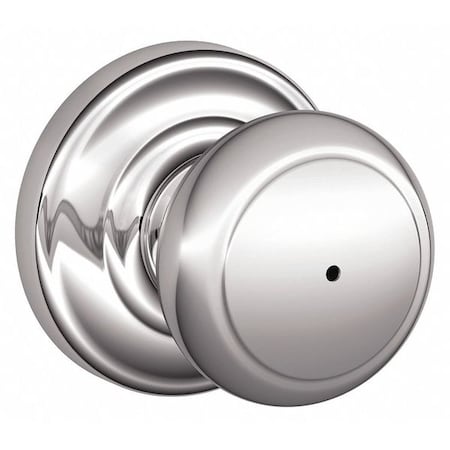 Schlage Residential Knob Lockset, Bright Chrome, Privacy, Gr 2 F40 AND 625 AND