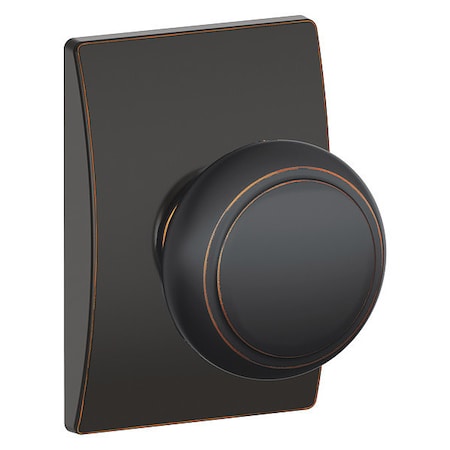 Schlage Residential Knob Lockset, Antique Bronze, Passage, Gr 2 F10 AND 716 CEN