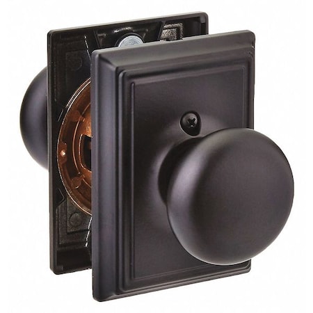 Schlage Residential Knob Lockset, Black Powder Coat, Passage F10 PLY 622 ADD