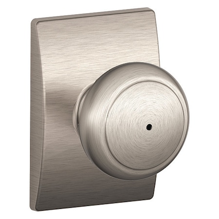 Schlage Residential Knob Lockset, Satin Nickel, Privacy, Gr 2 F40 AND 619 CEN