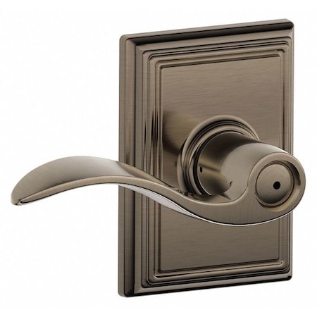 Schlage Residential Lever Lockset, Antique Nickel, Privacy F40 ACC 620 ADD