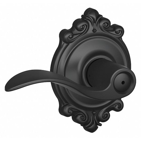 Schlage Residential Lever Lockset, Black Powder Coat, Privacy F40 ACC 622 BRK